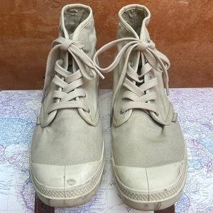 Palladium Pampa HI Sahara sneakers in ecru